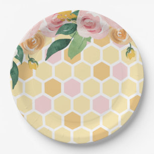 Assiettes En Carton Jour de l'abeille Bourdon 1er Anniversaire papier