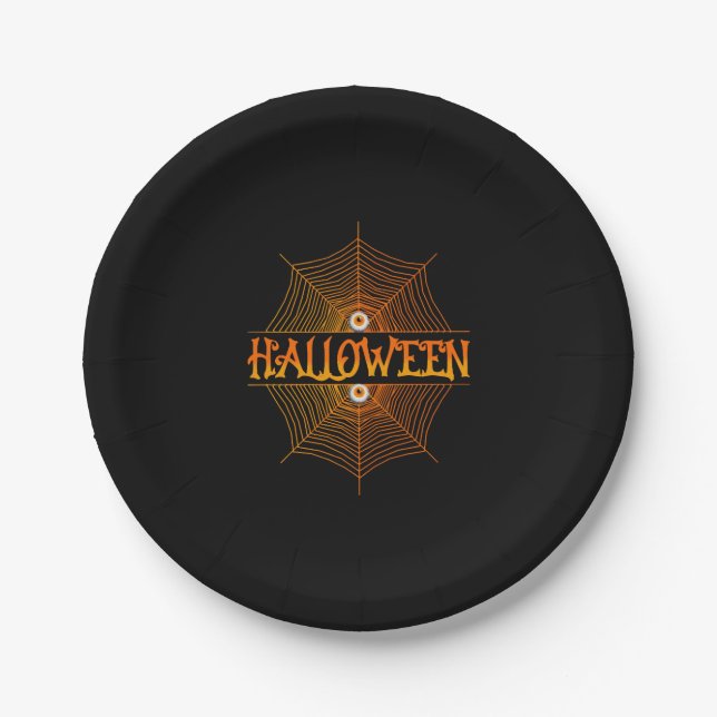 Assiettes En Carton Jour d'Halloween (Devant)