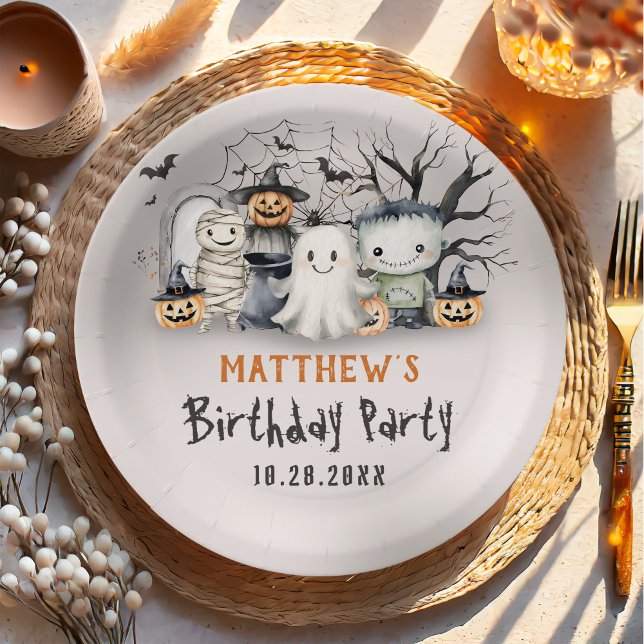 Assiettes En Carton Jour d'Halloween Spooktacular pour les enfants (Créateur téléchargé)