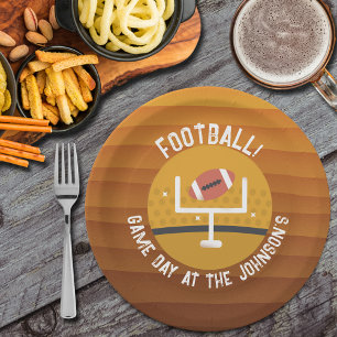 Assiettes En Carton Jour du match droit de football