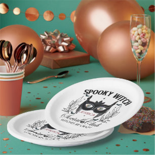 Assiettes En Carton Jour éffrayant D'Halloween Sorcière 30E Anniversai