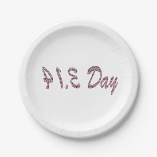 Assiettes En Carton Jour Pie Pink Pi