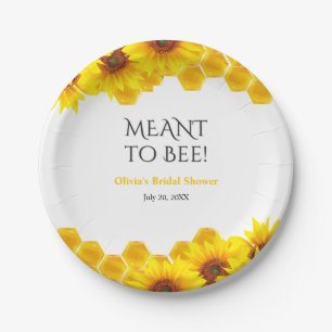Assiettes En Carton Journée de mariage en nid d'abeille jaune censée ê