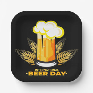 Assiettes En Carton Journée internationale de la bière