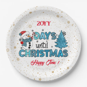 Assiettes En Carton Jours jusqu'à la Personnaliser de Noël