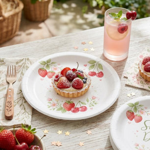 Assiettes En Carton Jours Sucrés Floral Fruit