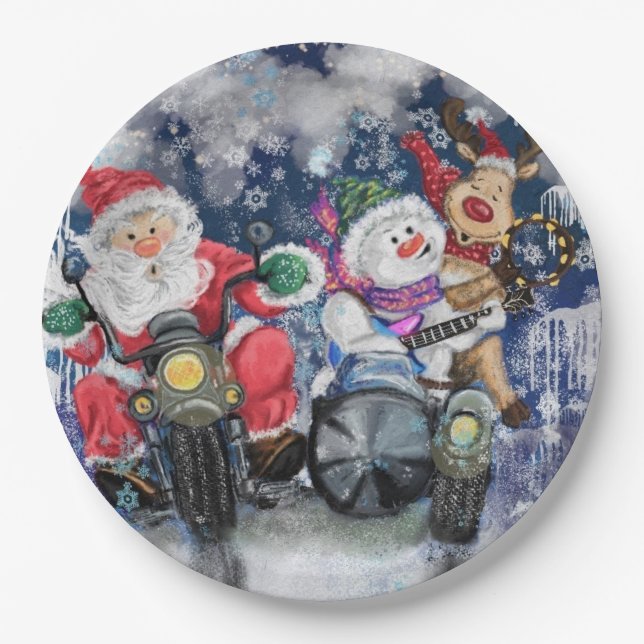 Assiettes En Carton Joy - Joyeux Noël (Devant)