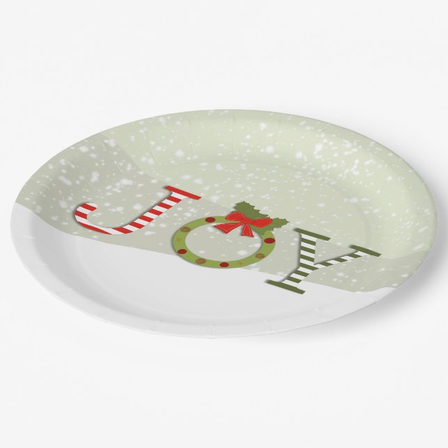 Assiettes En Carton Joy - Noël (Angle)