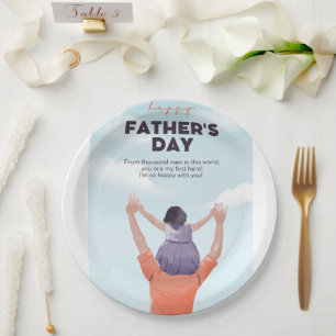 Assiettes En Carton Joyeuse fête des pères,