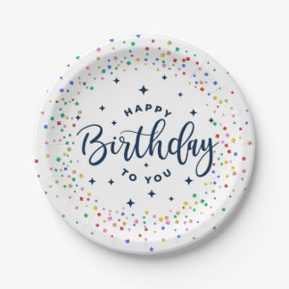 Assiettes En Carton Joyeuse plaque de papier d'anniversaire