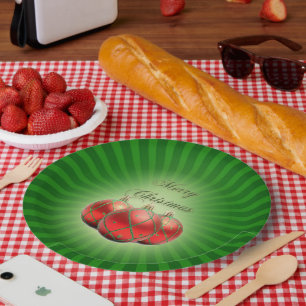 Assiettes En Carton Joyeuse plaque de papier de Noël