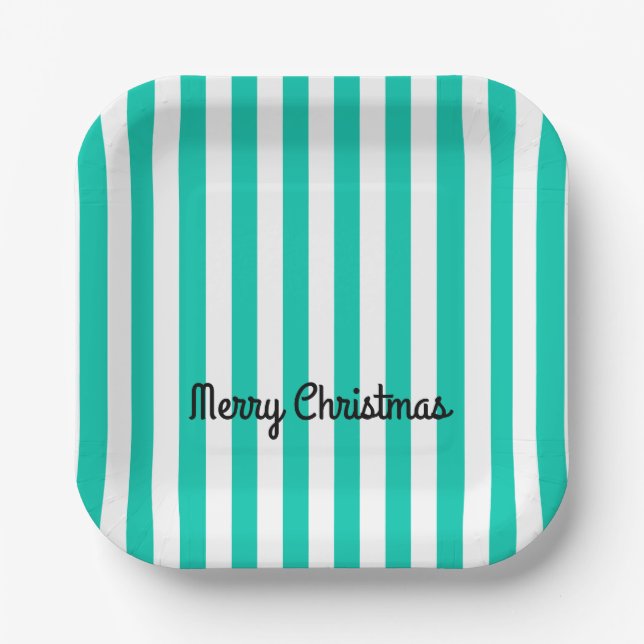 Assiettes En Carton Joyeuse plaque de papier de Noël (Recto)
