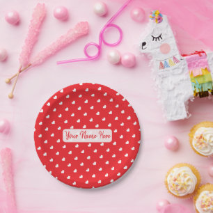 Assiettes En Carton Joyeuse Saint-Valentin Moderne Motif Amour