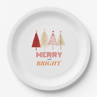 Assiettes En Carton Joyeuses et brillantes serviettes de Noël