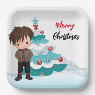 Assiettes En Carton Joyeuses plaques en papier de Noël