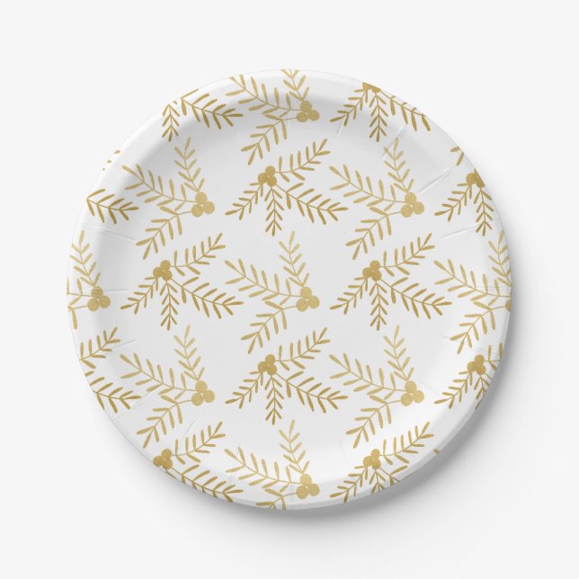 Assiettes En Carton Joyeuses vacances (Devant)
