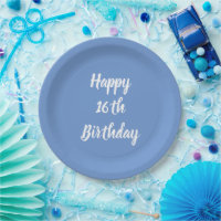 Joyeux 16e anniversaire Cornflower Blue Custom Cut