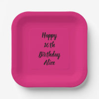 Joyeux 16e anniversaire Personnalisé Nom Fille Ros