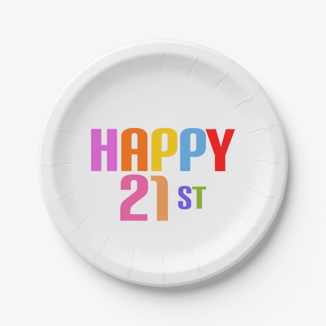 Assiettes En Carton Joyeux 21ème (Devant)