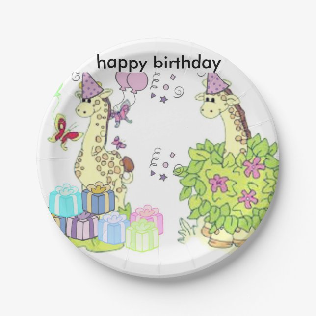 Assiettes En Carton joyeux anniversaire (Devant)