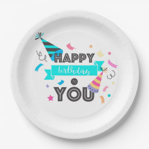 Assiettes En Carton Joyeux anniversaire