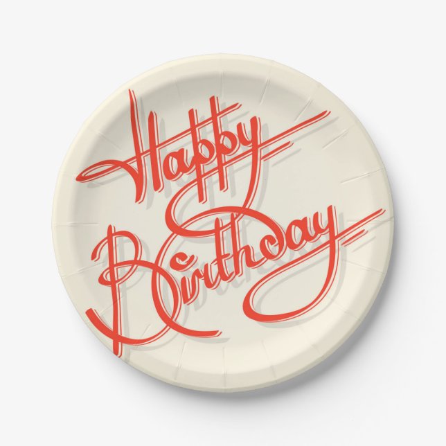 Assiettes En Carton Joyeux anniversaire (Devant)