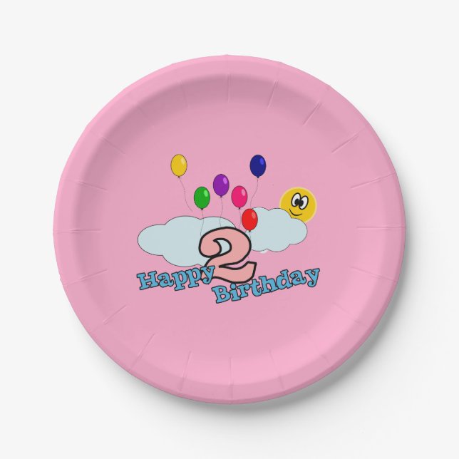 Assiettes En Carton Joyeux anniversaire (Devant)