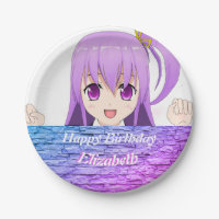 Joyeux Anniversaire amusant mauve mauve manga kawa