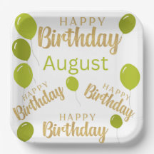 Joyeux anniversaire Août anniversaires Plaque de p