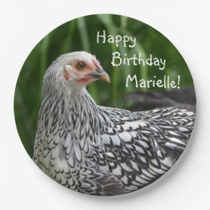 Assiettes En Carton Joyeux anniversaire avec du poulet