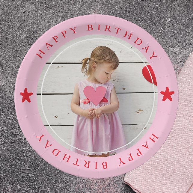 Assiettes En Carton Joyeux Anniversaire Avec Photo (Créateur téléchargé)
