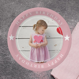 Assiettes En Carton Joyeux Anniversaire Avec Photo