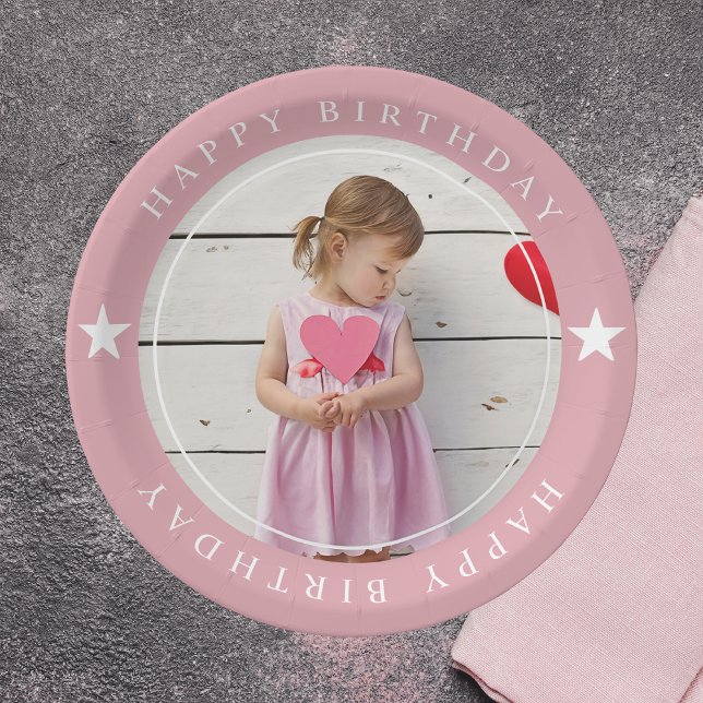 Assiettes En Carton Joyeux Anniversaire Avec Photo (Créateur téléchargé)