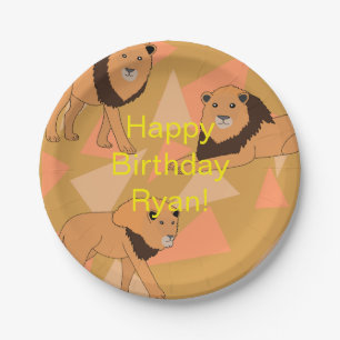 Assiettes En Carton Joyeux anniversaire des lions