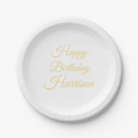 Joyeux Anniversaire faux or nom de script personna