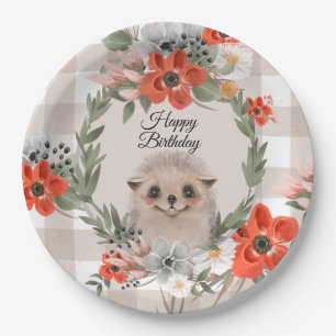 Assiettes En Carton Joyeux Anniversaire Hérisson