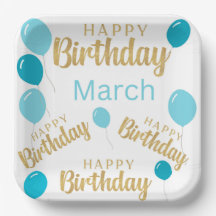 Joyeux anniversaire Mars anniversaires Plaque de p
