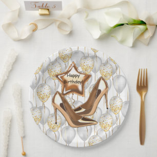 Assiettes En Carton Joyeux Anniversaire Mesdames
