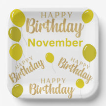 Joyeux anniversaire Novembre anniversaires Plaque