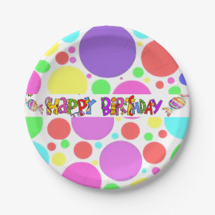 Assiettes En Carton Joyeux Anniversaire Papier Plaques Amis Famille