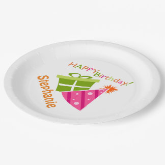 Assiettes En Carton Joyeux anniversaire personnalisé