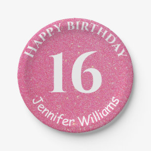 Assiettes En Carton Joyeux anniversaire Personnalisé Nom Age Année Par