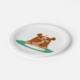Assiettes En Carton Joyeux anniversaire, peu d'ours ! ! Plaques à