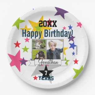 Assiettes En Carton Joyeux Anniversaire Photo Plaque HAMbyWG