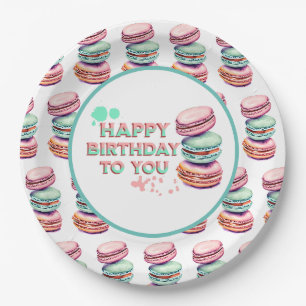 Assiettes En Carton Joyeux Anniversaire Pour Vous Macaron