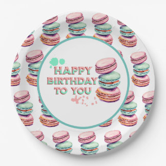 Assiettes En Carton Joyeux Anniversaire Pour Vous | Macaron