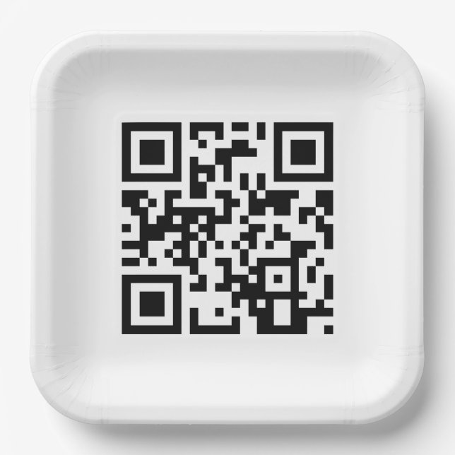 Assiettes En Carton Joyeux anniversaire pour vous QR Code (Recto)