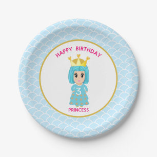 Assiettes En Carton Joyeux Anniversaire Princesse