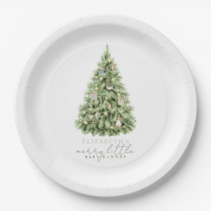 Assiettes En Carton Joyeux Baby shower d'arbre de Noël