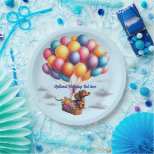Assiettes En Carton Joyeux Ballons Dachshund